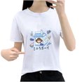 thumbnail image 2 of Puntoco, camiseta para mujer, tops casuales de verano, tops coreanos con estampado de patrón bonito de estilo Harajuku Puntoco Puntoco-3023, 2 of 9