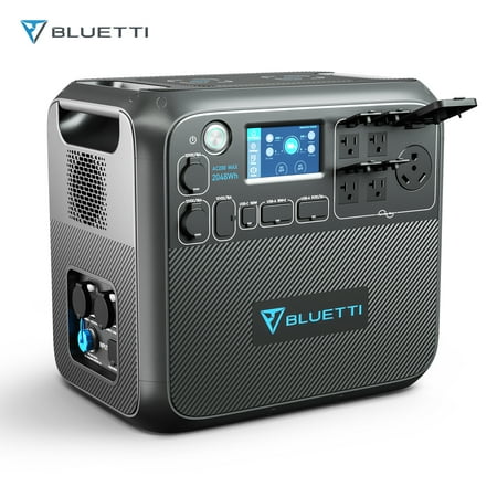 $50 Off Ecoflow Order 6 Bluetti AC200MAX Portable Power Station, 2048Wh Capacity Solar Generator,2200W AC Output for Outdoor Camping, Home Use, Emergency