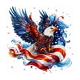 thumbnail image 1 of Plastic Patriotic Flag Wall Decal With Watercolor Design For Man Cave Garage Decor 11.8X11.8 Inches, 1 of 6