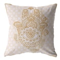 thumbnail image 1 of HomeRoots 413226 18 Po Or & Blanc Hamsa Boho Coussin en Daim, 1 of 1