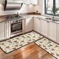 thumbnail image 3 of Kitchen Rugs Sets Of 2,Beige Highland Cow Flower Pajama Pattern Anti Fatigue Kitchen Mat Rugs Non Slip Washable,Decorative Kitchen Floor Mats for Kitchen,Sink,Laundry,17"x47"+17"x47", 3 of 5