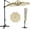 Beige, variant on 10FT Outdoor Cantilever Umbrella Patio Umbrella Solar LED with Base Included, 360-Degree Rotation