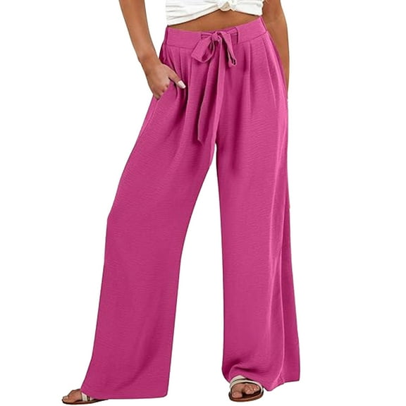 Pants for Women Tan Work Suit Casual Corduroy Pants Womens Wide Leg Pockets Soft Harem Large Size Cargo for Women Dress Clothes Work plus Size Athletic High Waist Outfits Hot Pink XL