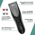 thumbnail image 4 of Wahl Groom Pro Pet Clipper Kit, Rechargeable 60-Min Runtime, Low Noise, Removable Blades, Includes Battery-Operated Trimmer for Touch-Ups - Model 58125, 4 of 11