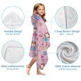 thumbnail image 7 of Pink Fairy Princess Pattern Hooded Bath Towel，60"x35" for Ages 3 To 12 Kids, Quick Dry Lightweight Soft Microfiber Hood Beach Towel Cover Up for Kids, 7 of 7