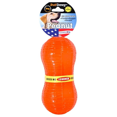 UPC: 0696486331037 | Ruff Dawg Peanut Crunch Rubber Indestructible Retrieving Dog Toy  Color Varies