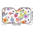 thumbnail image 2 of Car Windshield Sunshade Blocks Sun Visor Protector Bright Watercolor Floral Foldable Sun Shield For Vehicle Car Truck SUV Van 51x27.5 inches Keep Vehicle Cool, 2 of 6