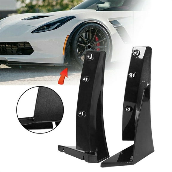 Front Splitter Extension Winglets Spoiler For 14-Up Corvette C7 Z06 Z07 Stage 3