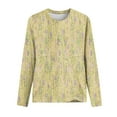 thumbnail image 4 of Ayolanni Womens Top Round Neck Long Sleeve Graphic Pullover Blouses & Tops Womens T Shirt, 4 of 4