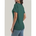 thumbnail image 6 of Womens Tops Short/Long Sleeve T-Shirts Fitted Crewneck Tee, 6 of 6