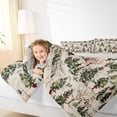 thumbnail image 4 of Feelyou Girly Green Tree Bedding Comforter Set, Rustic Winter Snowflake Twin Comforter Sets, Merry Christmas Theme Reversible Bedding Set, Ultra Soft Home Decor, 2pcs, 4 of 8
