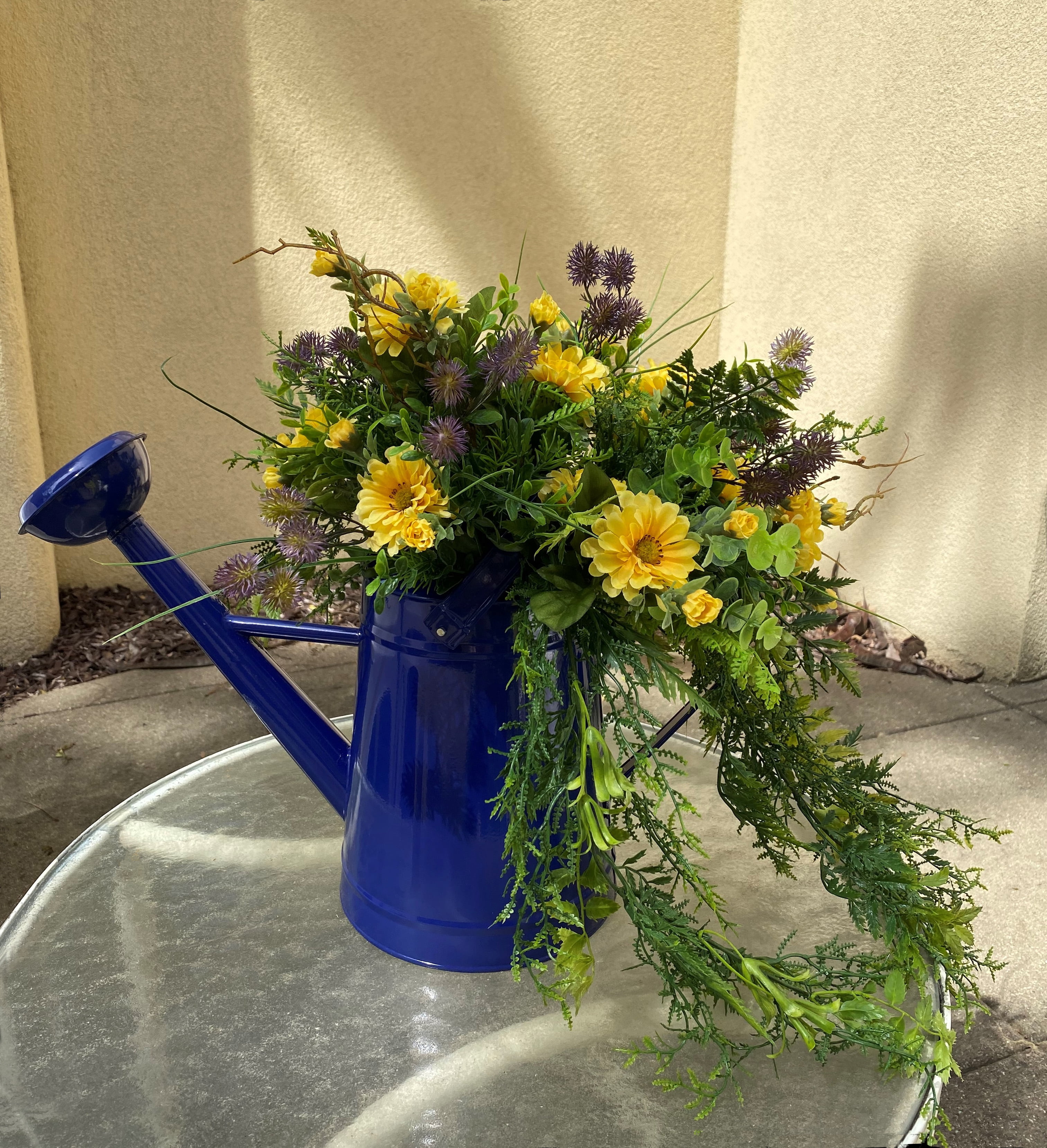 Tierra Garden 2.1 Gallon Blue Powder-Coated Galvanized Steel Watering Can