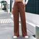thumbnail image 1 of WILLBEST Pantalones Casuales para Mujer, Cintura Elástica, Pierna Recta, Cómodos, Holgados, Color Sólido, para Uso Diario y Ocio. Extra Grande, 1 of 3