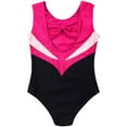thumbnail image 6 of TiaoBug Kids Girls Gymnastics Tumbling Leotards One Piece Sparkly Ballet Sleeveless Cutout Back Bodysuit Hot Pink 10, 6 of 6