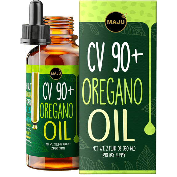 MAJU's Oil of Oregano Dropper, 2 Fl Oz (60 ml), Seasonal Wellness Support, Wild Oregano, Pre-Diluted, High Carvacrol Liquid