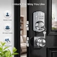 thumbnail image 5 of Veise Keyless Entry Door Lock with 2 Knobs Set, Electronic Keypad Deadbolt, Easy Installation Digital Smart Door Lock Set, Auto Lock, One-time Codes, Satin Nickel, 5 of 10