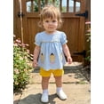 thumbnail image 3 of Caoirhny Kids Little Girls Back to School Outfit 2 T 3T 4T5T 6T 7T 8T Short Sleeve Crew Neck Pencil Plaid T-shirt with Shorts Summer Clothes Set, 3 of 9