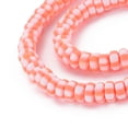 thumbnail image 3 of 10strands Handmade Polymer Clay Beads Strands for Jewelry Crafts Supplies Flat Round Light Salmon 6.8~8x3mm Hole: 1.4mm about 110~116pcs/strand 15.75 inch(40cm), 3 of 3