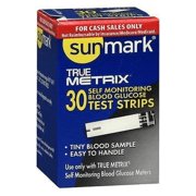 Sunmark True Metrix Self Monitoring Blood Glucose Test Strips, 30 Count