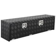 thumbnail image 2 of EDTara Lockable Aluminum Toolbox Chest, Heavy Duty Diamond Plate Storage Organizer With Keys for Trucks, Rvs, and Trailers, 2 of 6