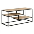 thumbnail image 1 of 40" Contemporary Metal and Wood TV Stand - Coastal Oak, 1 of 6