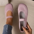 thumbnail image 2 of Pink Women Fly Knit Extremely Comfortable Slip On Extremely Lightweight And Breathable Flats With Soft Sole For All Day Wear, 2 of 8