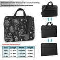 thumbnail image 6 of YFYANG 15.6 inch Universal Laptop Bag Oxford Cloth Laptop Sleeve, Multi-functional Black and White Paisley Floral Pattern Notebook Computer Messenger Bag Handbag, 6 of 8