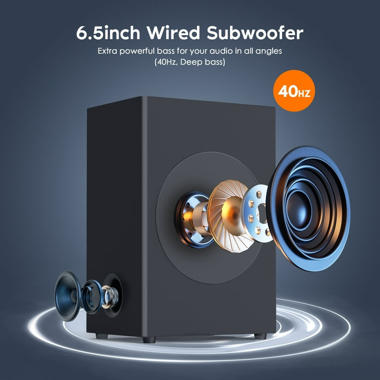 GCZ Soundbar with Subwoofer, 2.1 Channel, HDMI ARC, Optical