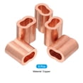 thumbnail image 3 of Unique Bargains 5/16"/ 8mm Wire Rope Loop Sleeve, 5 Pack Copper Double Ferrule Duplex Crimping Loop Sleeve, Golden, 3 of 5