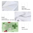 thumbnail image 4 of Haosy 2 Pack Kitchen Wash Cloths with Hanging Loops Absorbent Absorbent Quick Drying Hand Towels, Ladybird Clover Leaf Flower, 4 of 7