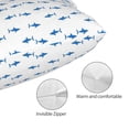 thumbnail image 3 of Fotbe Cute Shark Funda de Almohada Decorativa Estilo Occidental, Lujo en Algodón, Fundas para Almohadas King, Cojín Estampado para Decoración del Hogar-14"x20", 3 of 6