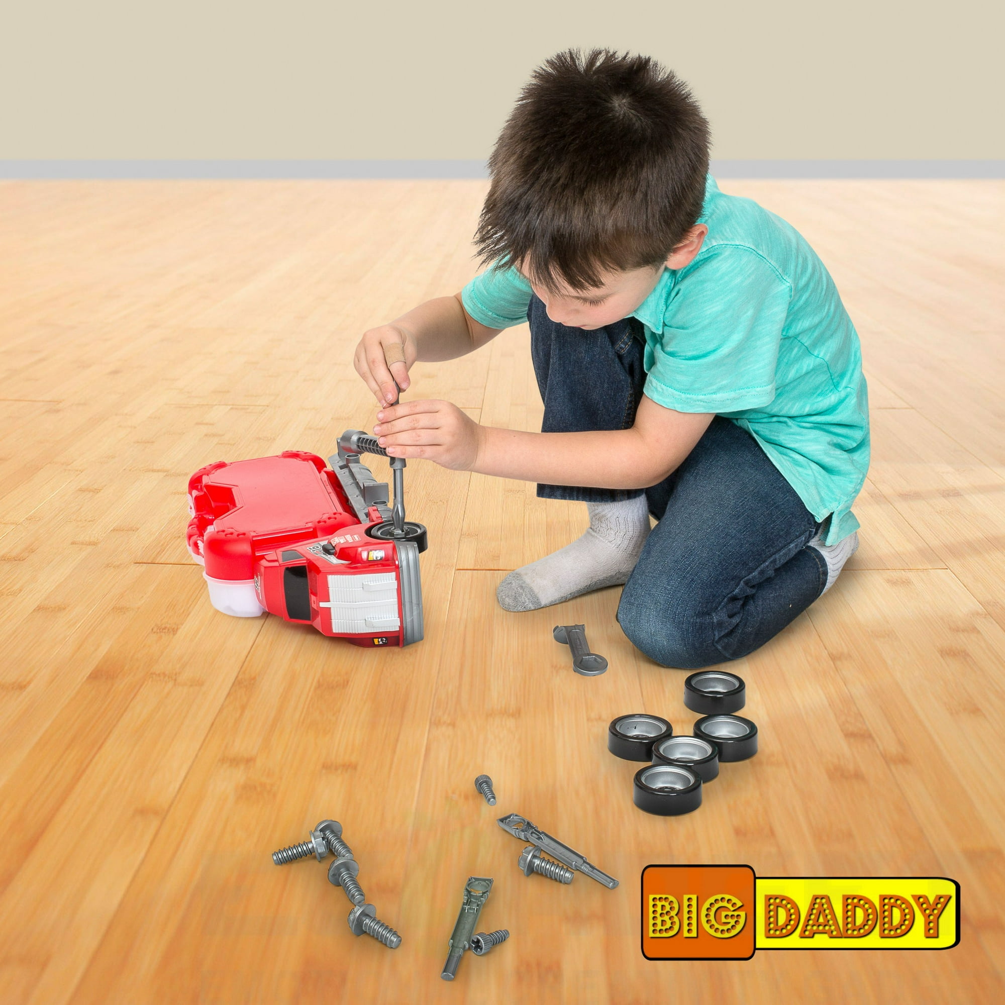 Toy Truck Tool Truck Big Daddy Big Rig Tool Master - Transport Toy Truck Carrier With Tools To Take Apart, Construct & Build. Get Your Child This Educational Truck