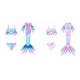 thumbnail image 1 of (2-Pack) Rinsvye Kids Print Swimsuit With Tail Style Bottom Cute Swimming Outfit, 1 of 4