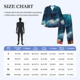 thumbnail image 4 of Balery Fantasy Underwater Adventure Pattern Pajama Sets for Men Long Sleeve 2 Piece Sleepwear Loungewear Sets Soft PJ's with Pockets Long Sleeve Comfy Pj Sets-Large, 4 of 7