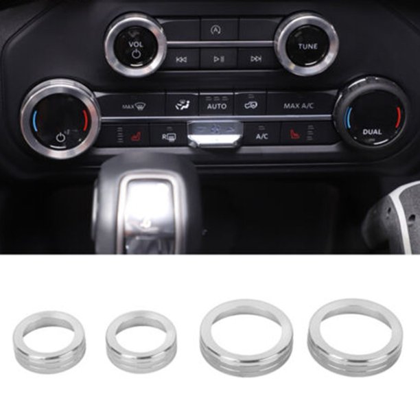 4X Volume Air Conditioner Switch Knob Trim Ring For Ford Bronco 2021
