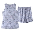 thumbnail image 6 of Hontri Women Pajama Sets Women Cotton Sleepwear Short Sets Tank&Short Pajamas Sets Grey S, 6 of 6