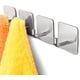 thumbnail image 1 of Ganchos adhesivos resistentes para colgar en la pared, toallas, puertas, soportes de acero inoxidable impermeables para colgar ropa, ganchos para baño, paquete de 4, 1 of 4
