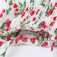 thumbnail image 4 of Bébés Filles Glisser Robe Bretelles Sans Manches Floral Élastique Robe Soleil Été, 4 of 6