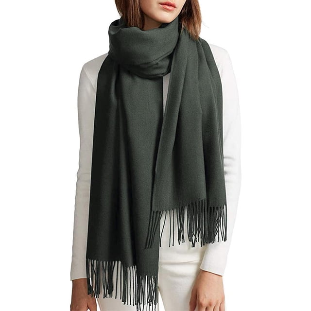 Bufanda Pashmina Unisex De Otoño E Invierno, Chales Informales De Color Sólido, Bufanda Cálida Con Borlas Para Oficina, Avión Y Restaurante Advancent AP006881-02