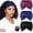 Blue, purple red, black, variant on 7-Inch Wide Headbands for Women - 3 Pack Soft Thick Turban Hair Bands, Bandana-Style Wraps for Workout Yoga Sleep, Fashion Accessories with 6 count Hair Ties-Blue, Red, Black