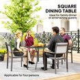 thumbnail image 4 of Outsunny Table de Salle à Manger d'Extérieur avec Trou pour Parasol, Table de Patio, Gris Foncé, 4 of 10
