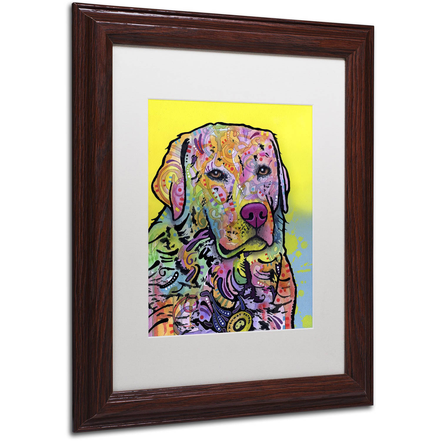 Trademark Fine Art "Goose" Canvas Art by Dean Russo, White Matte, Wood Frame