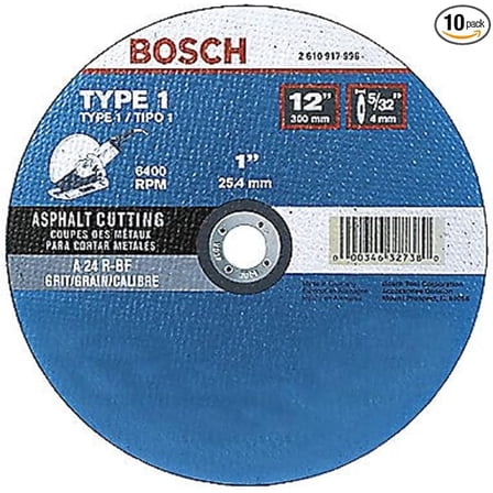 Bosch CWPS1A1420 (2 610 918 007) 14-Inch x 5/32-Inch x 20mm Arbor for Stihl Asphalt and Metal Cutting Wheels, 10-Pack
