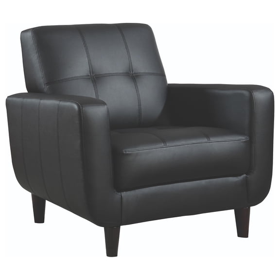 High toned Accent Chair, Black- Saltoro Sherpi