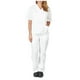 thumbnail image 2 of Uniforme de trabajo de enfermería con cuello en V y bolsillos de color sólido europeo y americano para mujer, 2 of 3