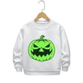 thumbnail image 3 of Kiijoy Halloween Boys Glow In The Dark Sweatshirt Crew Neck Pullover, White, Sizes 5-6Y, 3 of 3