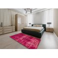 thumbnail image 4 of Ahgly Company Tapis Abstraits d'Intérieur Rectangle Rose Foncé, 5' x 8', 4 of 6