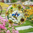 thumbnail image 4 of Stained Glass Window Hanging Hummingbird Window Suncatcher 6 Inch Glass Panel with Metal Chain and Hooks Sun Catchers Indoor Wall Art Home Decor Gift for Bird Lovers Women Mother's Day, 4 of 4