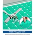 thumbnail image 6 of Bligli 2-Pack Sink Mats - 15.7"x11.8" Non-Slip PVC Liners, Quick-Dry Kitchen Protector for Stainless Steel/Ceramic, Dish Drying Mat (Green), 6 of 7