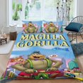 thumbnail image 2 of El Show de Magilla Gorila Conjunto de sábanas temático, trío de piezas, cómodo y amigable con la piel, diseño único, regalo de decoración para el hogar para familiares, amigos y fans,140cm *210cm, 2 of 6